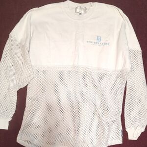 White Mesh Long Sleeve Men's Tee